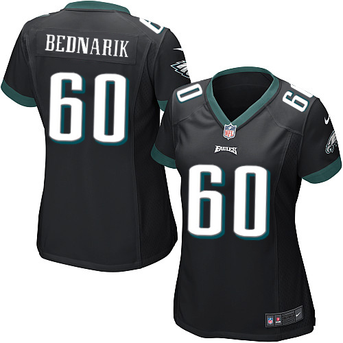 Women's Elite Chuck Bednarik Nike Jersey Black Alternate - #60 NFL Philadelphia Eagles